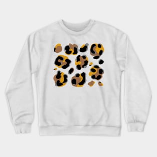 Leopard print spot pattern background Crewneck Sweatshirt